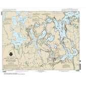 Great Lakes NOAA Charts :HISTORICAL NOAA Chart 14992: Sand Point Lake to Lac la Croix: including Crane Lake and Little Vermilon Lake
