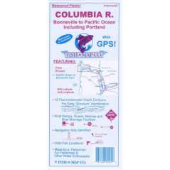 Fish-n-Map: Columbia River, Lower:  Bonneville Dam to the Pacific Ocean