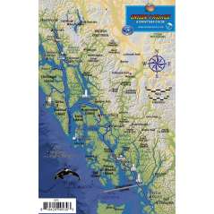 Alaska Inside Passage Map Guide LAMINATED CARD