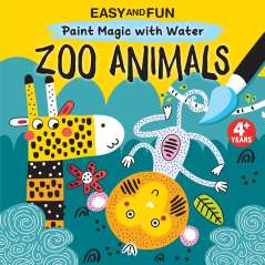 Easy and Fun Paint Magic with Water: Zoo Animals - Book - Paracay