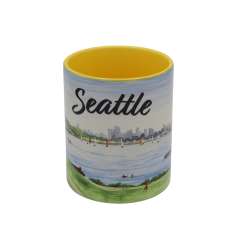 Seattle-scape - Ceramic Coffee Cup - paracay
