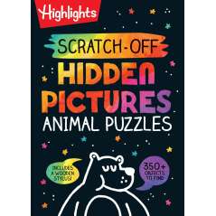 Highlights Scratch-Off Hidden Pictures: Animal Puzzles - Book - Paracay