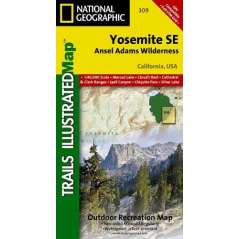 Yosemite Se, Ansel Adams Wilderness, California, USA - Map - Paracay