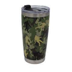 Squatch Metalworks - Green Camo - Stainless-Steel Tumbler with Lid - paracay
