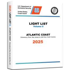 2025 USCG Light List II: Atlantic Coast - Shrewsbury River, New Jersey to Little River, South Carolina - Book - Paracay