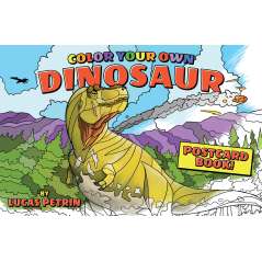 Color Your Own Dinosaur Post Card Book - Book - Paracay