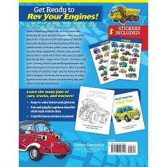 Super Cool Trucks, Tractors, And Cars Coloring Book - Book - Paracay