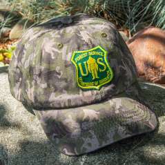 Bigfoot Camo with US Forest Service Department of Sasquatch Patch - Hat - Paracay