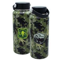 Leave Only Footprints Green Camo - 32 oz. Water Bottle - Paracay