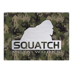Squatch Metalworks Logo Green Camo - Vinyl Sticker (1 STICKER) - Paracay