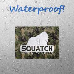 Squatch Metalworks Logo Green Camo - Vinyl Sticker (1 STICKER) - Paracay