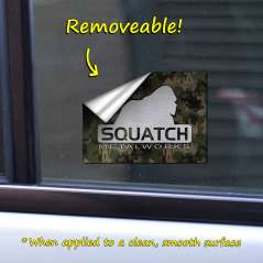 Squatch Metalworks Logo Green Camo - Vinyl Sticker (1 STICKER) - Paracay