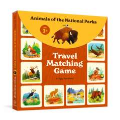 Animals Of The National Parks Travel Matching Game - Book - Paracay