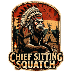 Chief Sitting Squatch - Sticker - Paracay