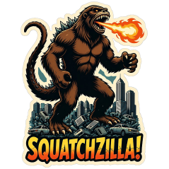 Squatch-Zilla V2 - Sticker - Paracay