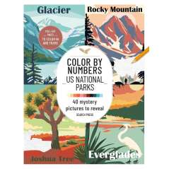 Color By Numbers - US National Parks - 40 Mystery Pictures to Reveal - Book - Paracay
