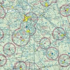 Close-up of the Georgia sectional chart showing airports and airspace