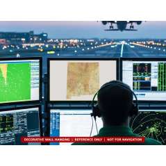 New Mexico sectional chart wall map on a control tower screen