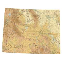 Wyoming sectional chart wall map, decorative FAA chart, reference only