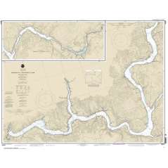 NOAA Chart 18551: FRANKLIN D. ROOSEVELT LAKE Southern part