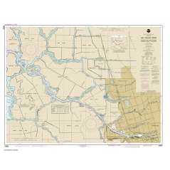 NOAA Chart 18663: San Joaquin River Stockton Deep Water Channel Medford Island to Stockton