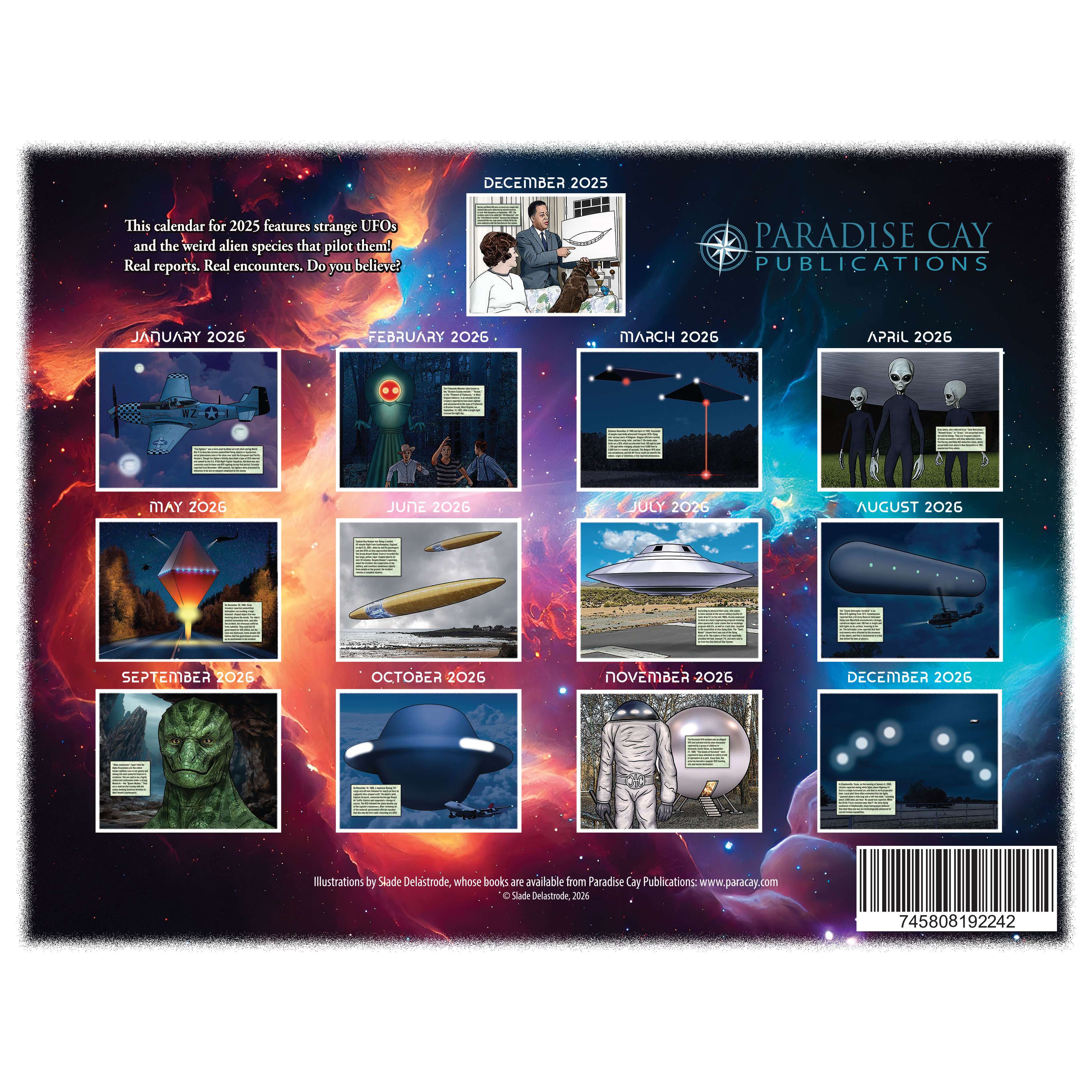 UFO and Aliens - 2026 - Calendar - Paracay