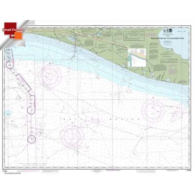 Gulf Coast NOAA Charts :Small Format HISTORICAL NOAA Chart 11344: Rollover Bayou to Calcasieu Pass