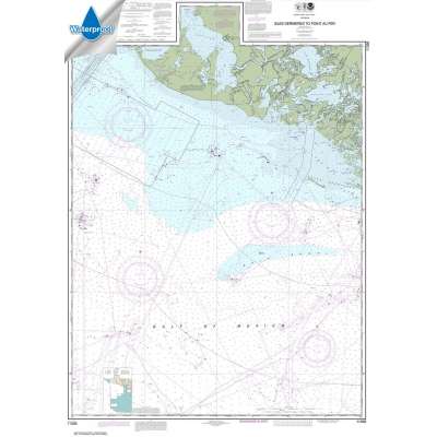 Waterproof NOAA Charts :Waterproof HISTORICAL NOAA Chart 11356: Isles Dernieres to Point au Fer