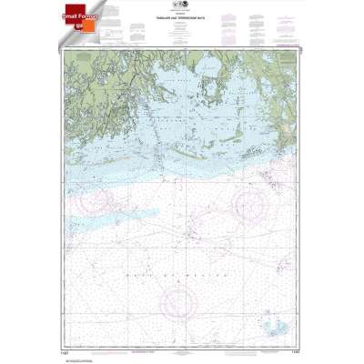 Gulf Coast NOAA Charts :Small Format NOAA Chart 11357: Timbalier and Terrebonne Bays