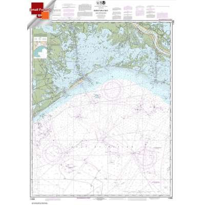 Gulf Coast NOAA Charts :Small Format NOAA Chart 11358: Barataria Bay and approaches