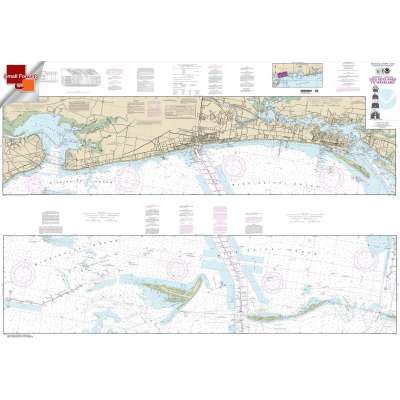 Gulf Coast NOAA Charts :Small Format NOAA Chart 11372: Intracoastal Waterway Dog Keys Pass to Waveland