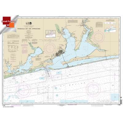 Gulf Coast NOAA Charts :Small Format NOAA Chart 11382: Pensacola Bay and approaches