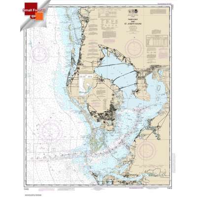 Small Format NOAA Chart 11412: Tampa Bay and St. Joseph Sound