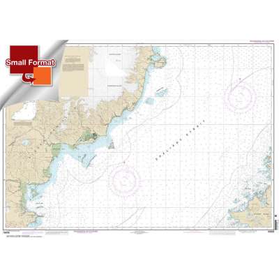 Small Format NOAA Chart 16608: Shelikof Strait-Cape Douglas to Cape Nukshak
