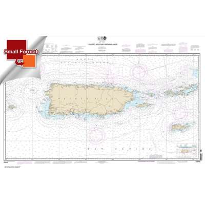 Gulf Coast NOAA Charts :Small Format NOAA Chart 25640: Puerto Rico and Virgin Islands