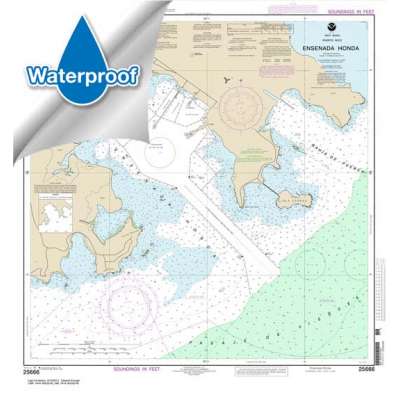 Waterproof NOAA Charts :Waterproof NOAA Chart 25666: Ensenada Honda