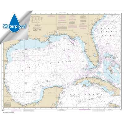 Gulf Coast Charts :Waterproof NOAA Chart 411: Gulf of Mexico
