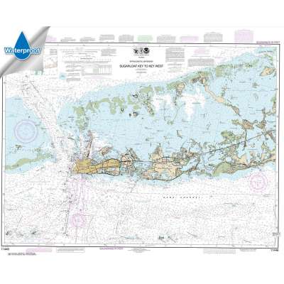 Waterproof NOAA Charts :Waterproof NOAA Chart 11446: Intracoastal Waterway Sugarloaf Key To Key West