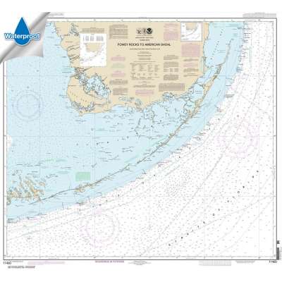Waterproof NOAA Chart 11450: Fowey Rocks to American Shoal