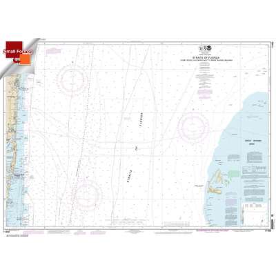 Atlantic Coast NOAA Charts :Small Format NOAA Chart 11469: Straits of Florida Fowey Rocks: Hillsboro Inlet to Bimini Islands: Bahamas