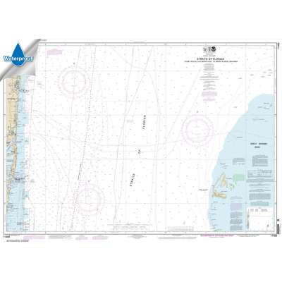 Atlantic Coast Charts :Waterproof NOAA Chart 11469: Straits of Florida Fowey Rocks: Hillsboro Inlet to Bimini Islands: Bahamas