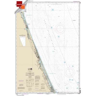 Atlantic Coast NOAA Charts :Small Format NOAA Chart 11486: St. Augustine Light to Ponce de Leon Inlet