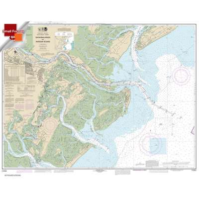Atlantic Coast NOAA Charts :Small Format NOAA Chart 11512: Savannah River and Wassaw Sound