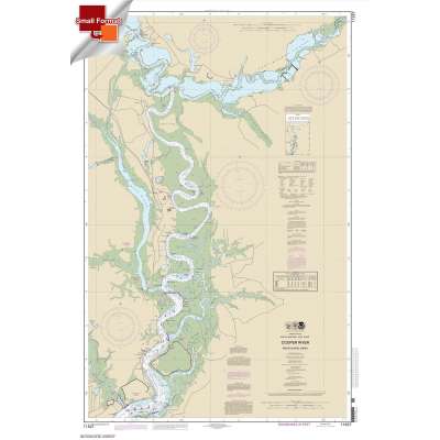 Small Format NOAA Chart 11527: Cooper River Above Goose Creek