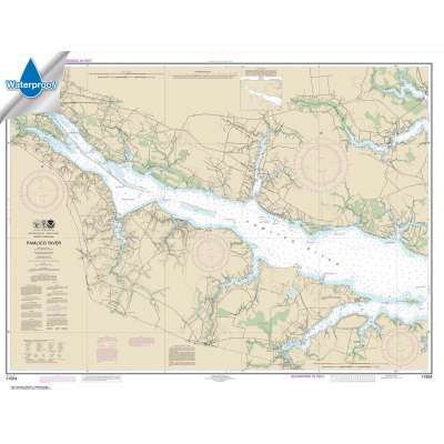 Atlantic Coast NOAA Charts :Waterproof HISTORICAL NOAA Chart 11554: Pamlico River