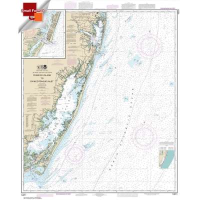 Atlantic Coast NOAA Charts :Small Format NOAA Chart 12211: Fenwick Island to Chincoteague Inlet;Ocean City Inlet
