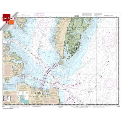 Atlantic Coast NOAA Charts :Small Format NOAA Chart 12221: Chesapeake Bay Entrance