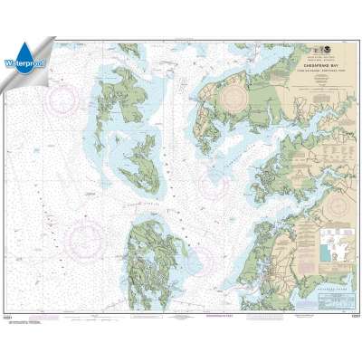 Atlantic Coast NOAA Charts :Waterproof HISTORICAL NOAA Chart 12231: Chesapeake Bay Tangier Sound Northern Part