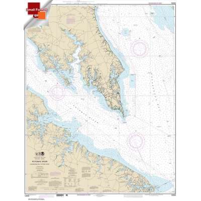 Atlantic Coast NOAA Charts :Small Format HISTORICAL NOAA Chart 12233: Potomac River Chesapeake Bay to Piney Point