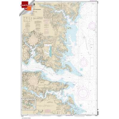 Atlantic Coast NOAA Charts :Small Format HISTORICAL NOAA Chart 12235: Chesapeake Bay Rappahannock River Entrance: Piankatank and Great Wicomico Rivers